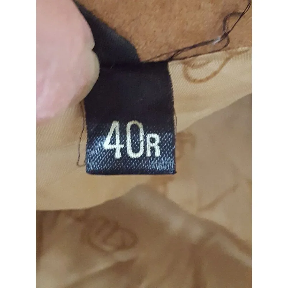Farah WFF Designer Series Vintage Men's Ultrasuede Sport Coat Blazer Camel  40 R